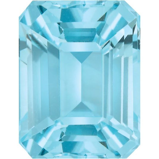 Calibrated Emerald Cut AA Grade Blue Natural Topaz