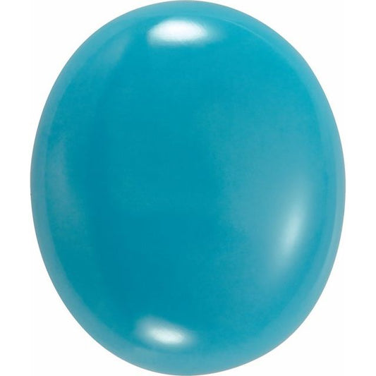 Calibrated Cabochon Oval Standard Grade Blue, Teal Natural Turquoise