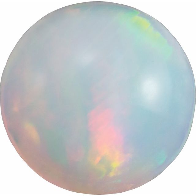 Calibrated Cabochon Round Standard Grade White Natural Opal