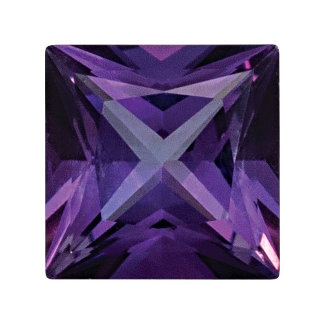 Calibrated Princess Machine-cut Square Fine Grade Purple Natural Topaz