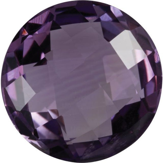 Calibrated Double-sided Checkerboard Round A Grade Natural Amethyst