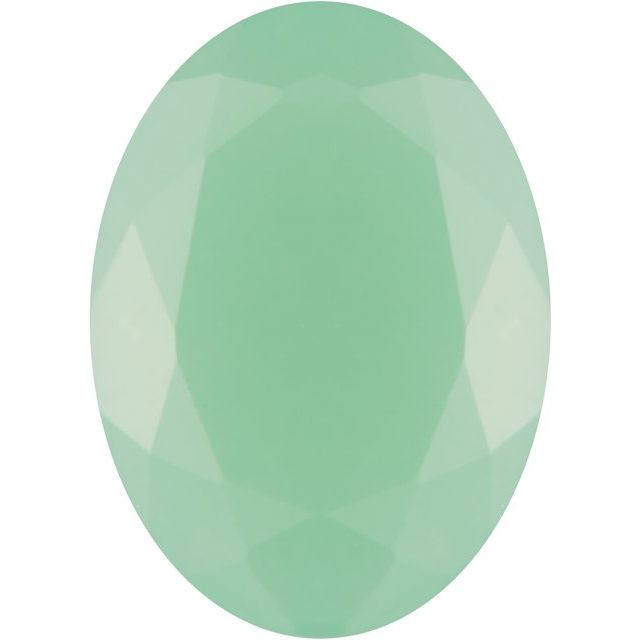 Calibrated Oval Standard Grade Green Natural Chrysoprase