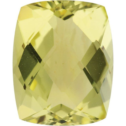 Calibrated Checkerboard Antique Cushion AA Grade Yellow Natural Quartz