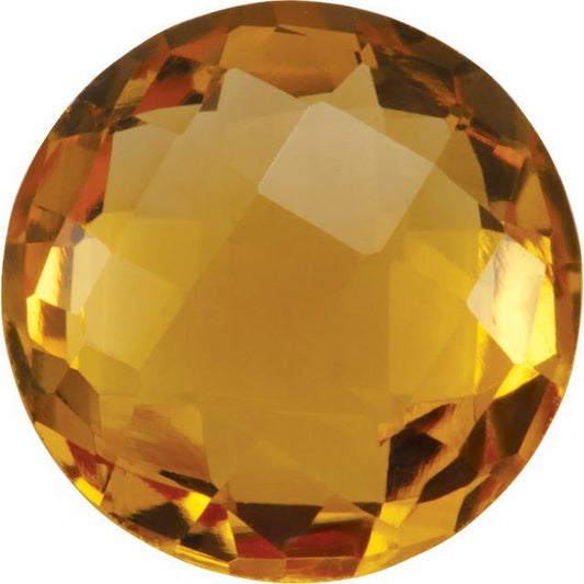 Calibrated Double-sided Checkerboard Round A Grade Natural Citrine