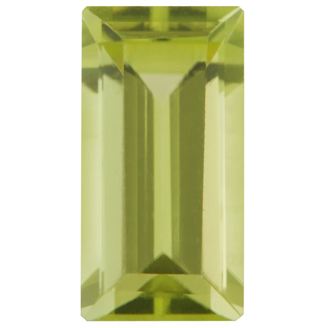 Calibrated Straight Baguette AA Grade Green Natural Peridot