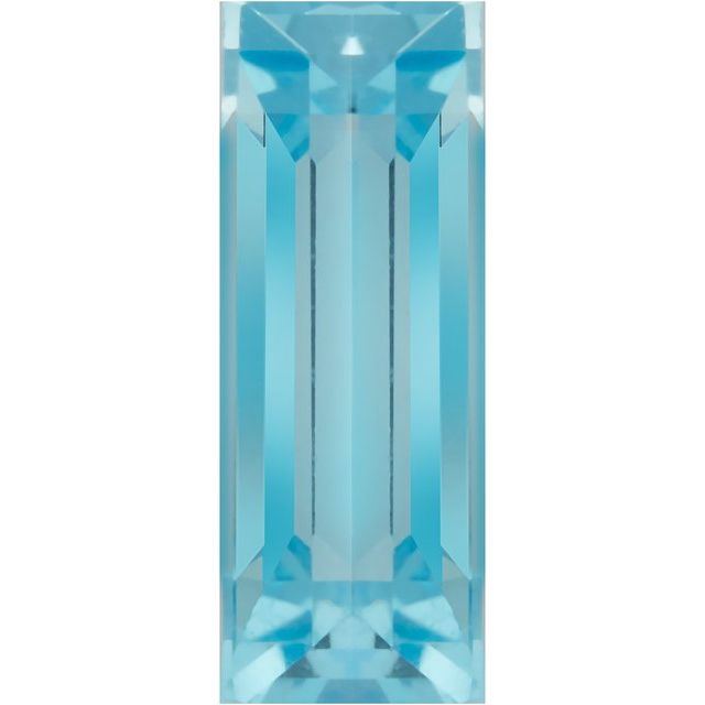 Calibrated Straight Baguette AA Grade Blue Natural Topaz