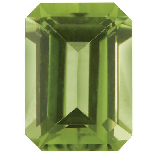 Calibrated Emerald Cut AA Grade Green Natural Peridot
