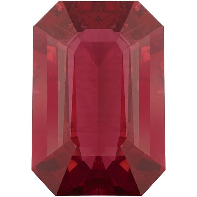 Calibrated Emerald Cut AA Grade Red Natural Ruby