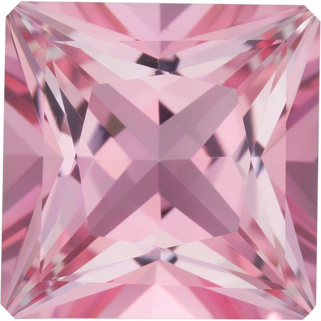 Calibrated Princess Machine-cut Square Fine Grade Pink Natural Passion Topaz