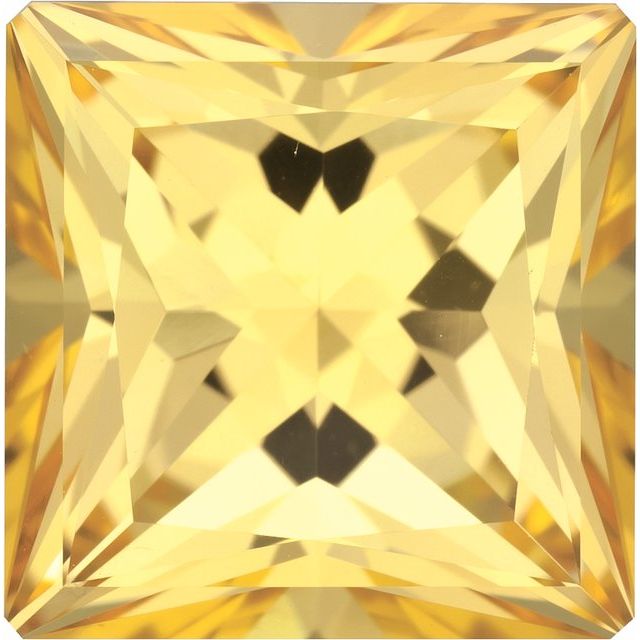 Calibrated Princess Machine-cut Square Fine Grade Yellow Natural Passion Topaz