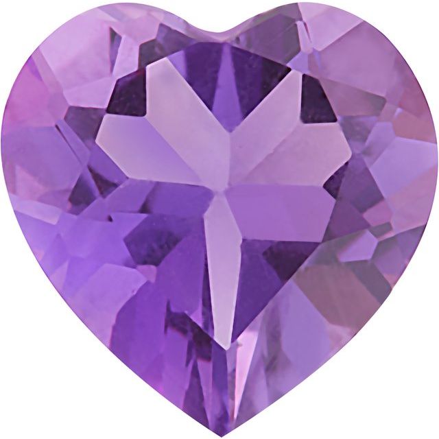 Calibrated Heart AA Grade Purple Natural Amethyst