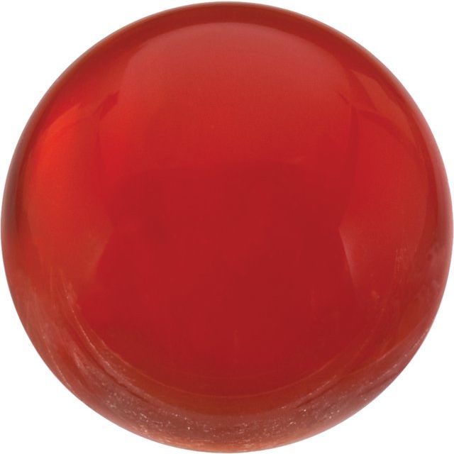 Calibrated Cabochon Round Standard Grade Orange, Red Natural Carnelian