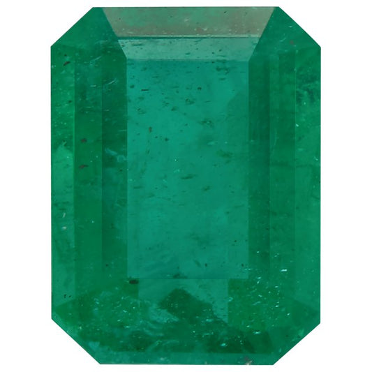 Calibrated Emerald Cut B Grade Green Natural Emerald