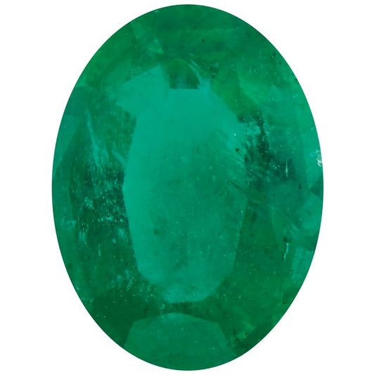 Calibrated Oval A Grade Green Natural Emerald