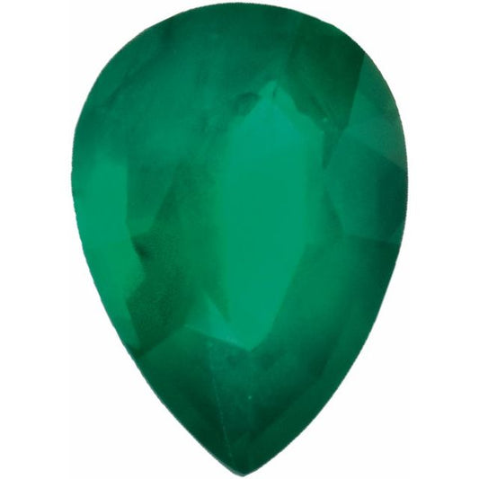 Calibrated Pear AA Grade Green Natural Emerald