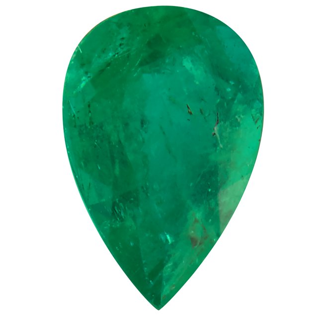 Calibrated Pear B Grade Green Natural Emerald