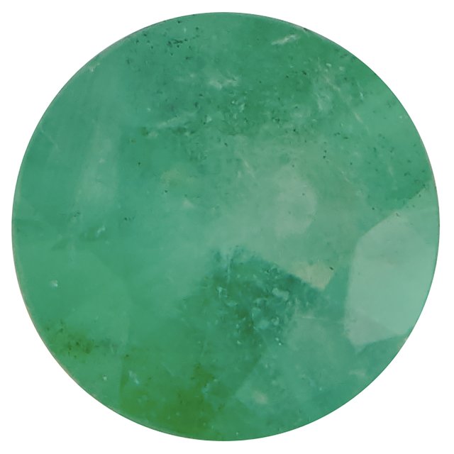 Calibrated Round Commercial Grade Green Natural Emerald