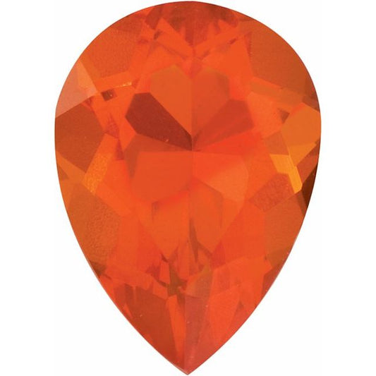 Calibrated Pear AA Grade Orange, Red Natural Opal
