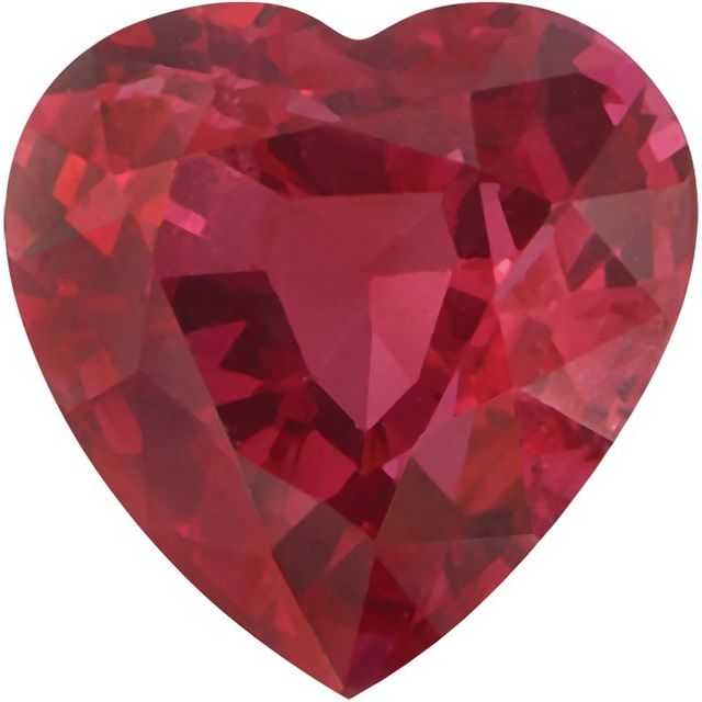 Calibrated Heart AA Grade Red Natural Ruby
