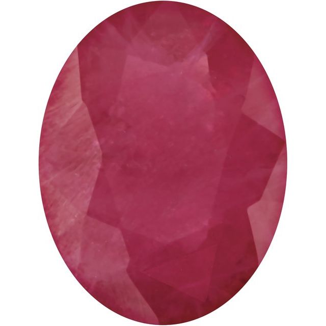 Calibrated Oval B Grade Red Natural Ruby