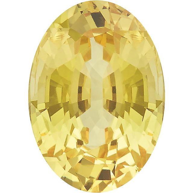 Calibrated Oval A Grade Yellow Natural Sapphire