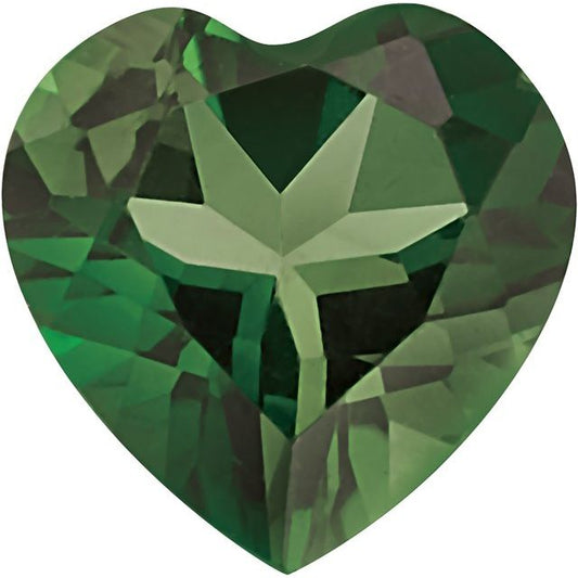 Calibrated Heart AA Grade Green Natural Tourmaline