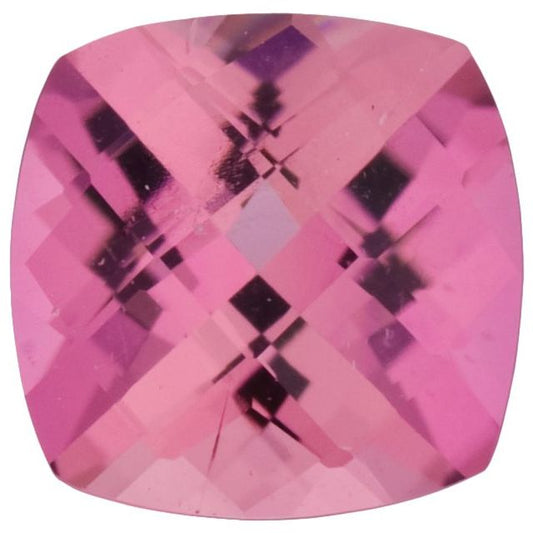 Calibrated Checkerboard Cushion AA Grade Pink Natural Tourmaline