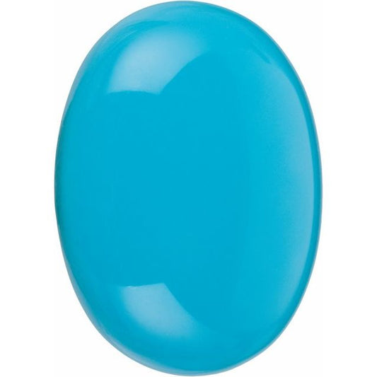 Calibrated Cabochon Oval Standard Grade Blue, Teal Natural Turquoise