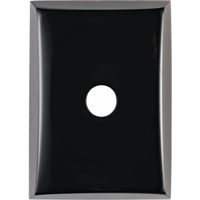 Calibrated Buff Top-cut With Hole Antique Cushion Standard Grade Black Natural Onyx