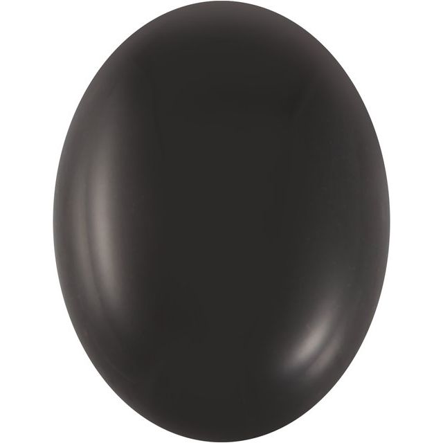 Calibrated Cabochon Oval Standard Grade Black Natural Onyx