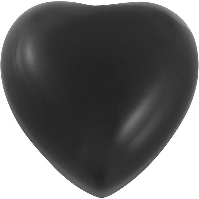 Calibrated Cabochon Heart Standard Grade Black Natural Onyx