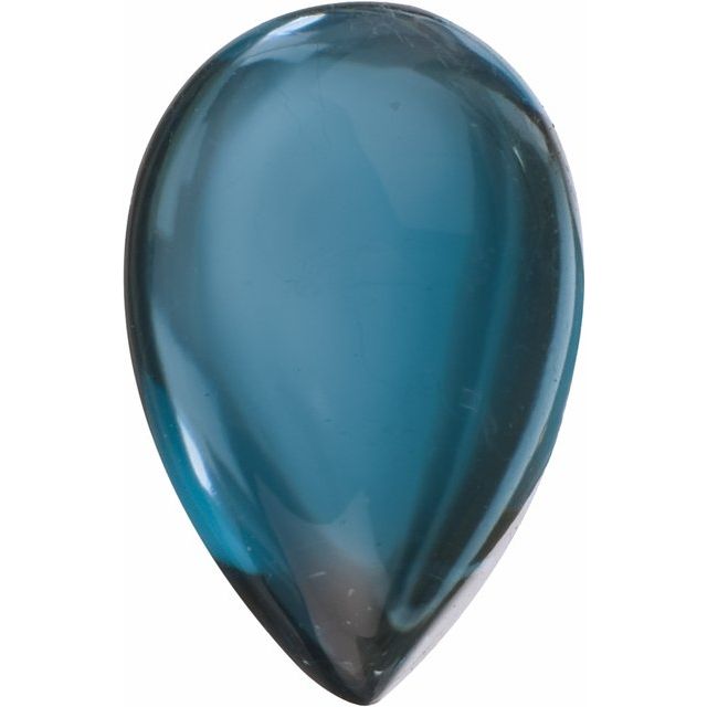 Calibrated Cabochon Pear AA Grade Blue Natural Topaz