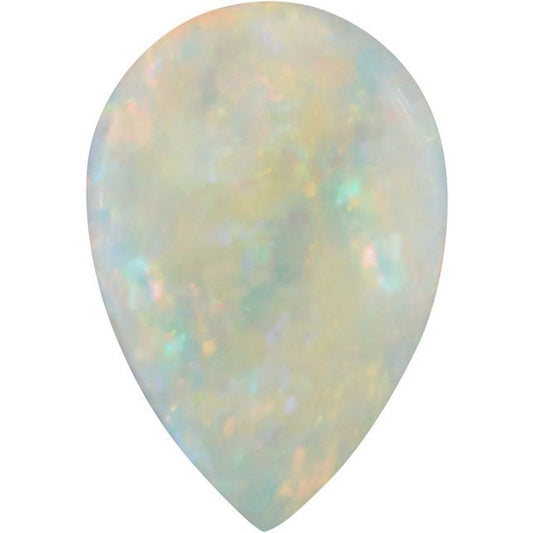 Calibrated Cabochon Pear Fine Grade White Natural Opal