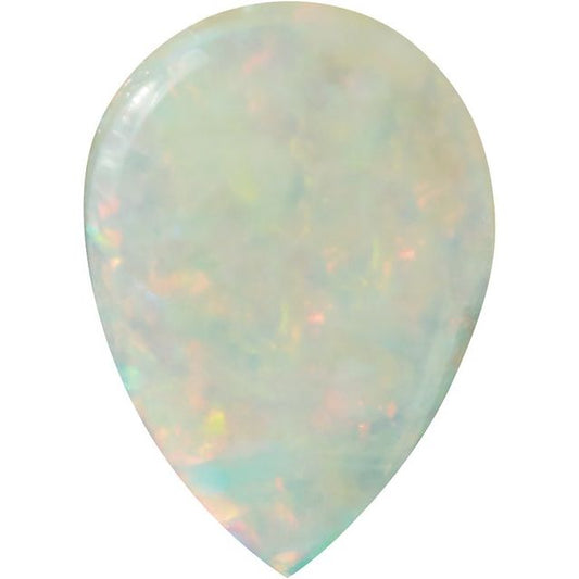 Calibrated Cabochon Pear Commercial 3 Grade White Natural Opal