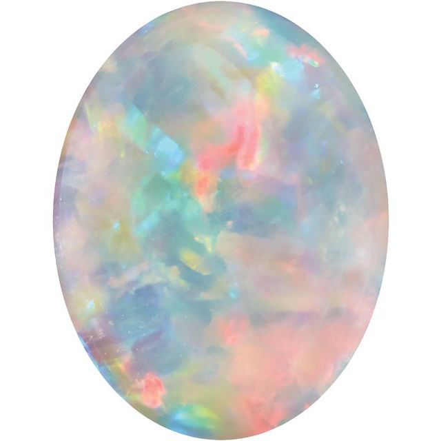 Calibrated Cabochon Oval AAA Grade White Natural Opal