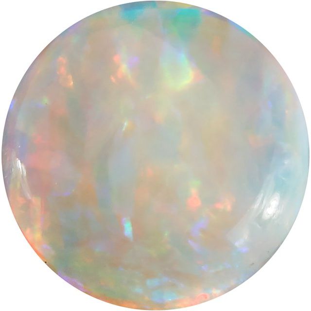 Calibrated Cabochon Round AAA Grade White Natural Opal