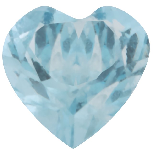Calibrated Heart AA Grade Natural Aquamarine