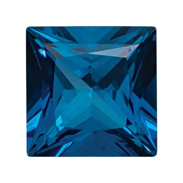 Calibrated Princess Machine-cut Square Fine Grade Blue Natural Topaz