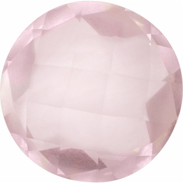 Calibrated Double-sided Checkerboard Round AA Grade Rose Natural Quartz
